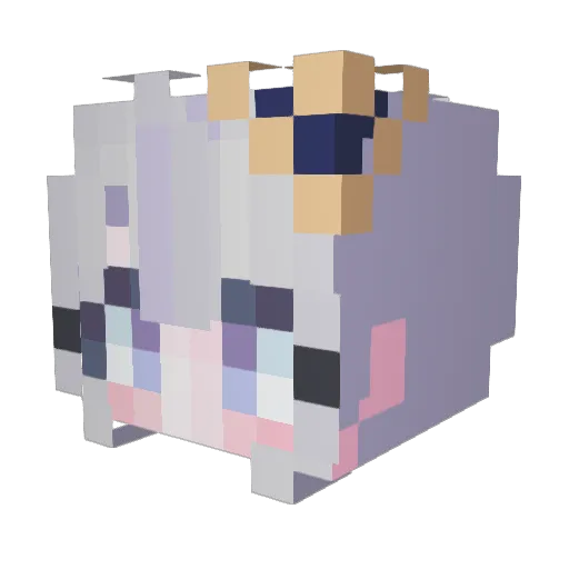 nene2r Minecraft avatar head, 3D render