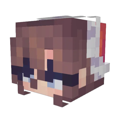 nenoe Minecraft avatar head, 3D render