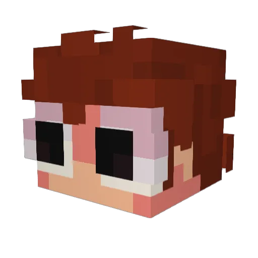nenucraft Minecraft avatar head, 3D render