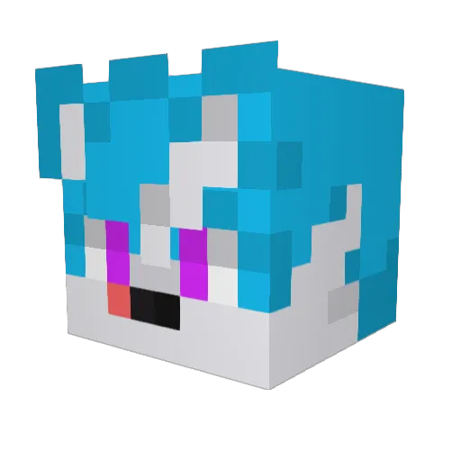 neo_lethal Minecraft avatar head, 3D render