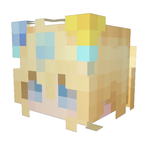 neo_un1verse Minecraft avatar head, 3D render