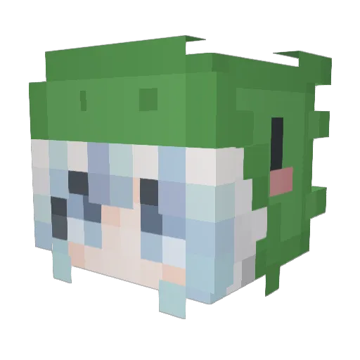 neollump Minecraft avatar head, 3D render