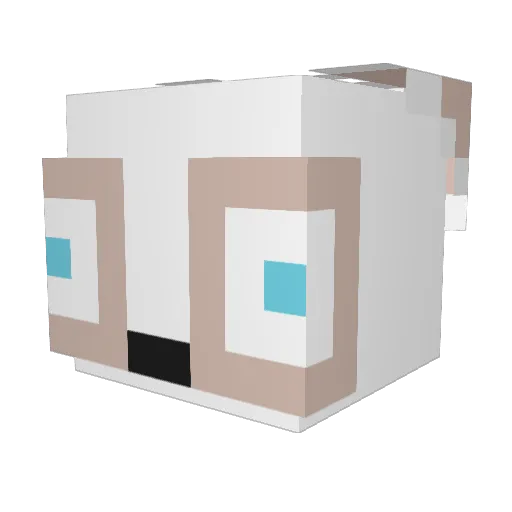 neonR1ce Minecraft avatar head, 3D render