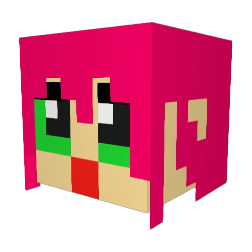 neon_555 Minecraft avatar head, 3D render