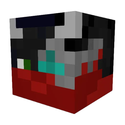 neon_devil_69 Minecraft avatar head, 3D render