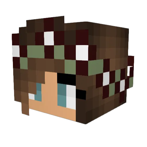 neon_oranges Minecraft avatar head, 3D render