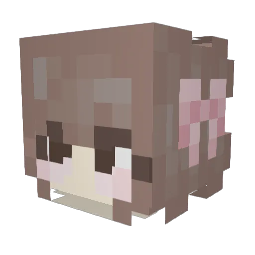 neon_panda20 Minecraft avatar head, 3D render