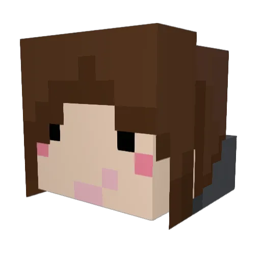 neonbnnuy Minecraft avatar head, 3D render