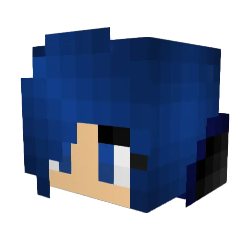 neondashie Minecraft avatar head, 3D render