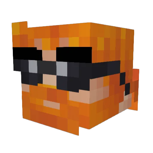 neonekiz Minecraft avatar head, 3D render