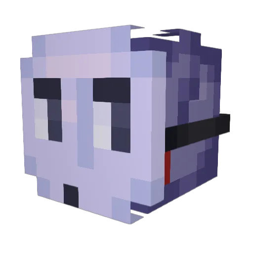 neonfiend Minecraft avatar head, 3D render