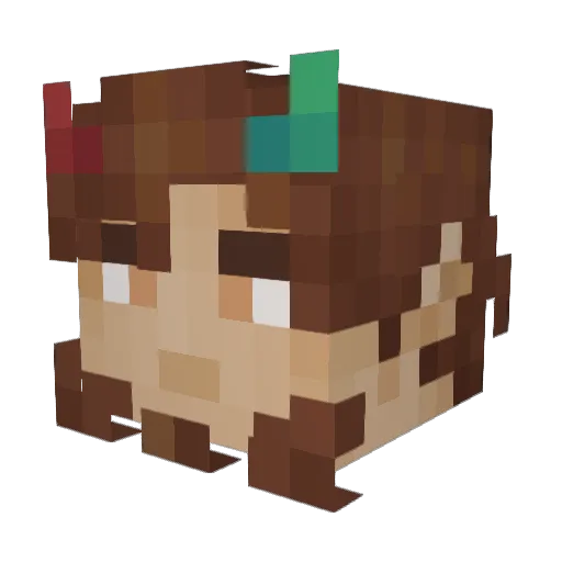 neonomnibus Minecraft avatar head, 3D render