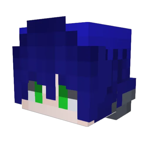 neonzuff Minecraft avatar head, 3D render