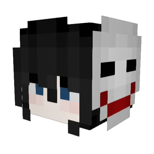 neopalyo Minecraft avatar head, 3D render