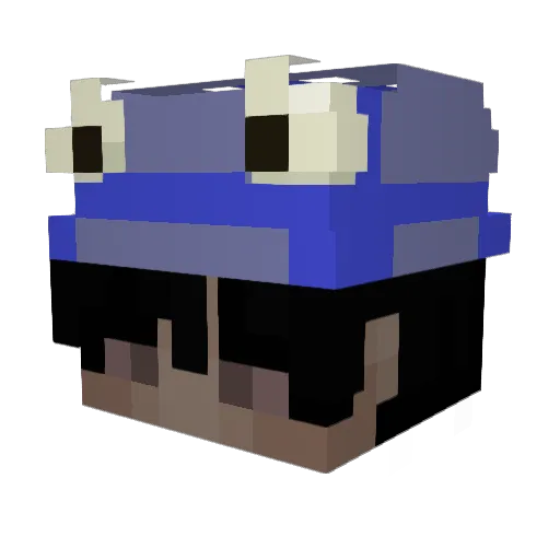 neopronoun Minecraft avatar head, 3D render