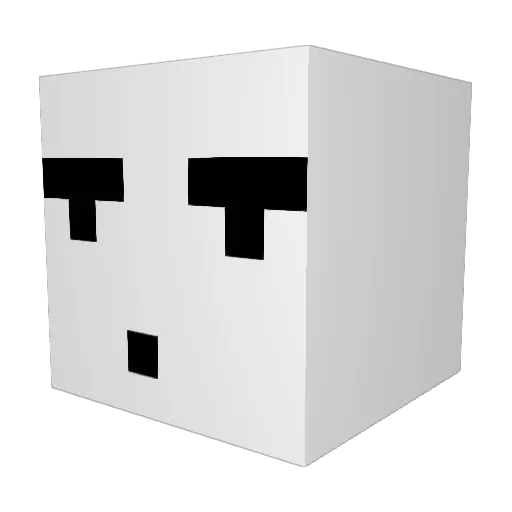 neoqe Minecraft avatar head, 3D render