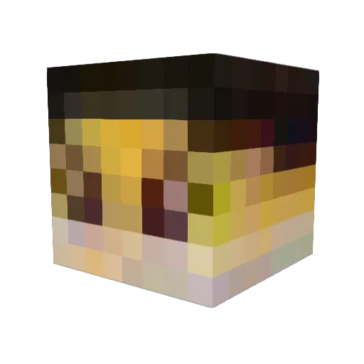neosantana Minecraft avatar head, 3D render