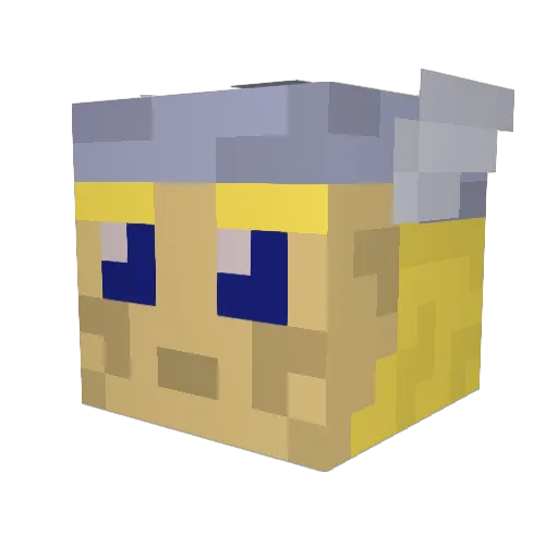 neovalur Minecraft avatar head, 3D render