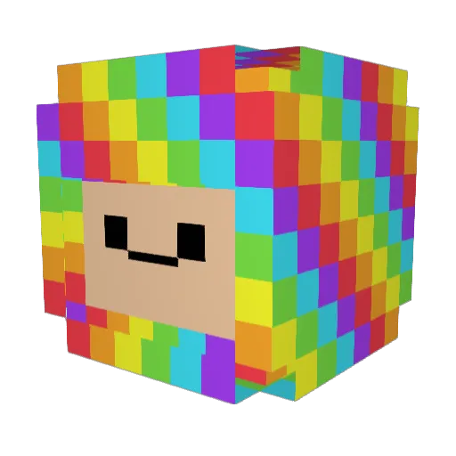 nep2nes Minecraft avatar head, 3D render