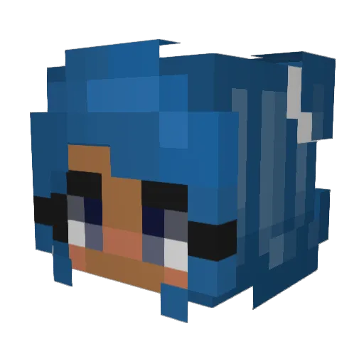 nep_tune_ Minecraft avatar head, 3D render