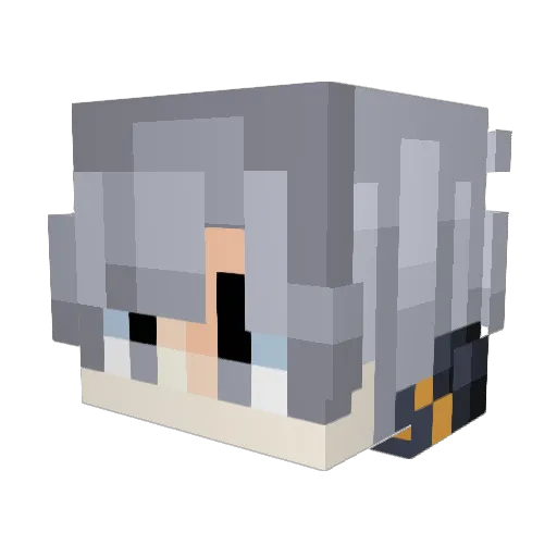 nepkana Minecraft avatar head, 3D render