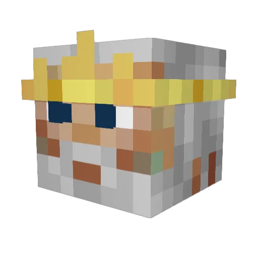 neptune04 Minecraft avatar head, 3D render