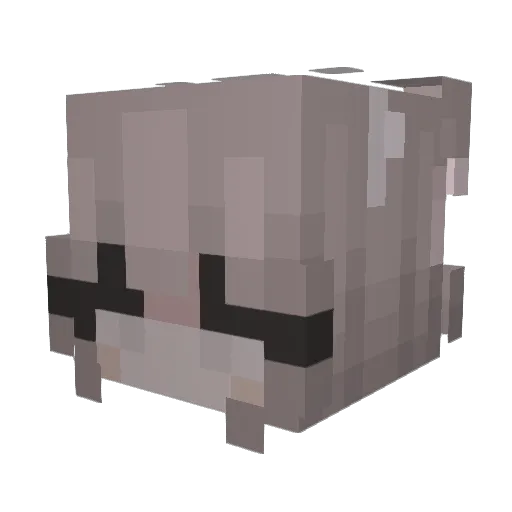 neptunelle Minecraft avatar head, 3D render