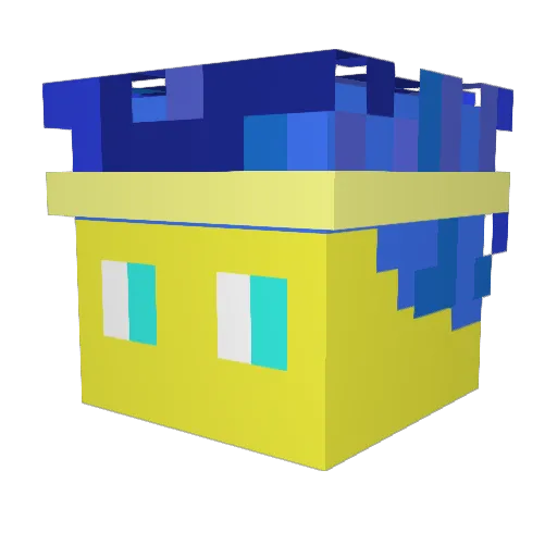 neqll Minecraft avatar head, 3D render