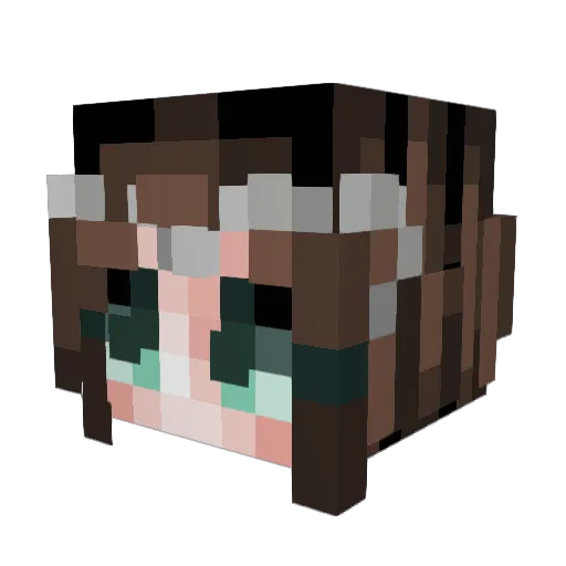 neradha Minecraft avatar head, 3D render