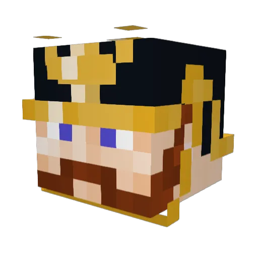 nerbo Minecraft avatar head, 3D render