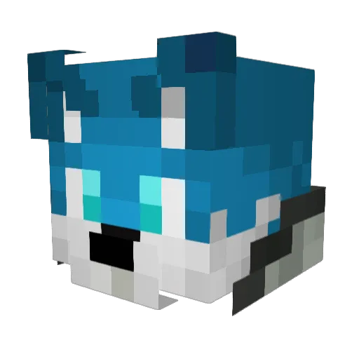 nerd_man Minecraft avatar head, 3D render