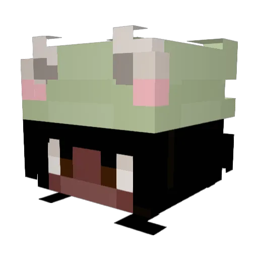 nerdium_ Minecraft avatar head, 3D render