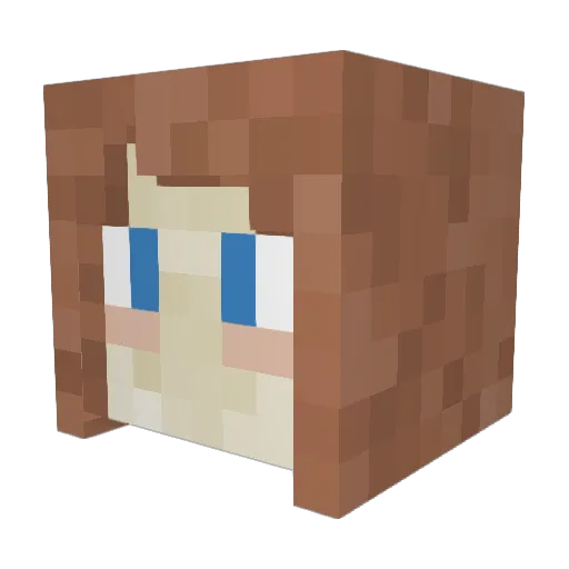 nerdjoy Minecraft avatar head, 3D render