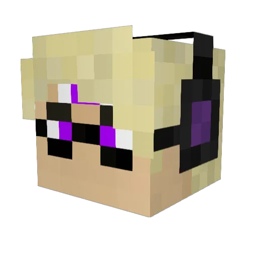 nerdlingz Minecraft avatar head, 3D render
