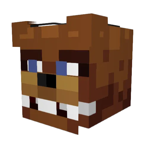 nerdloved Minecraft avatar head, 3D render