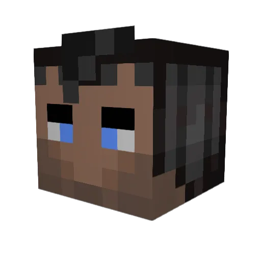 nerdnamedCJ Minecraft avatar head, 3D render