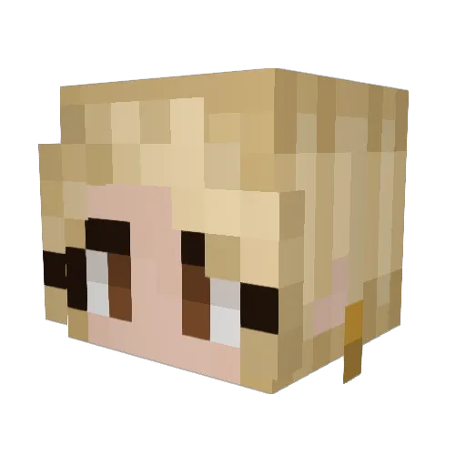 nerdstar3 Minecraft avatar head, 3D render