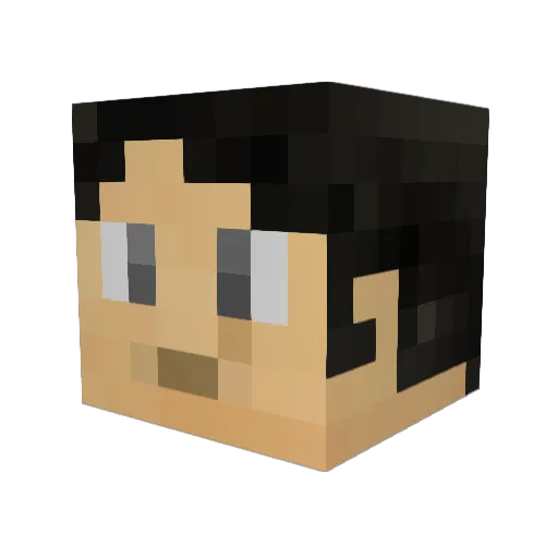 neredile Minecraft avatar head, 3D render