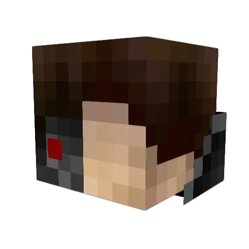 neremi Minecraft avatar head, 3D render