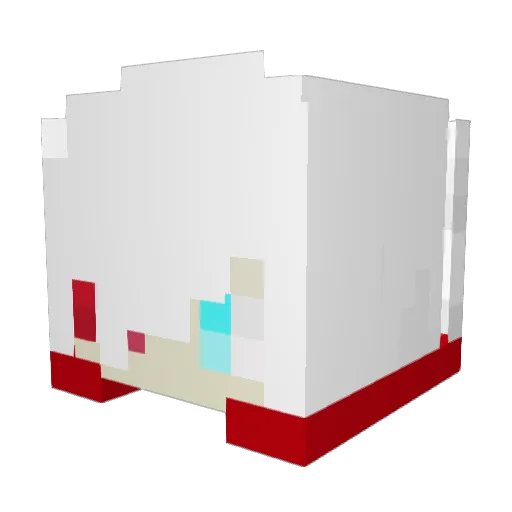 nereosky Minecraft avatar head, 3D render