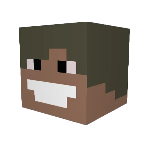 nerfattack101 Minecraft avatar head, 3D render