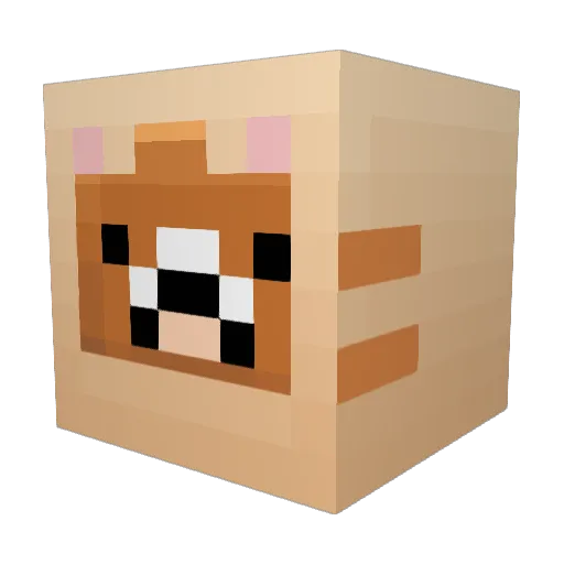 nergaru Minecraft avatar head, 3D render