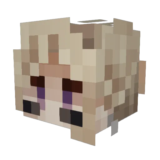 nerina_ Minecraft avatar head, 3D render