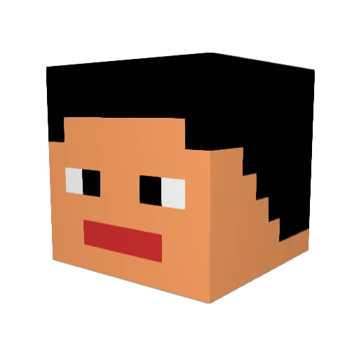 neripoyo Minecraft avatar head, 3D render