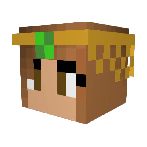nermchik Minecraft avatar head, 3D render