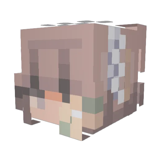 nero_033 Minecraft avatar head, 3D render