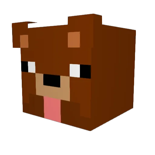 nero_wolfblood Minecraft avatar head, 3D render