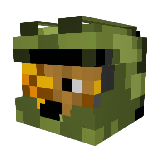 nerod14 Minecraft avatar head, 3D render