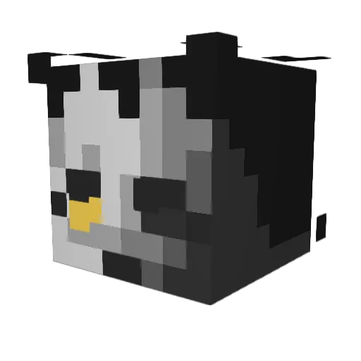 nerogotek Minecraft avatar head, 3D render