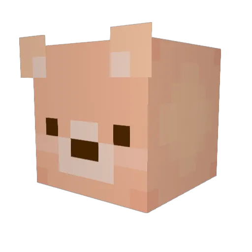 neronaive Minecraft avatar head, 3D render